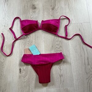 Paikini Swimsuit Set of 2 Bikini Top and Bottom Sz. M